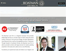 Tablet Screenshot of boatman-law.com